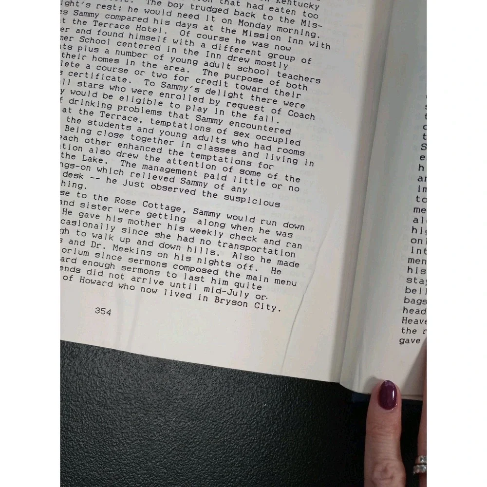 Tuscola By McRoss Sebe Self Published Novel 1989 North Carolina 1920s‎ Post War